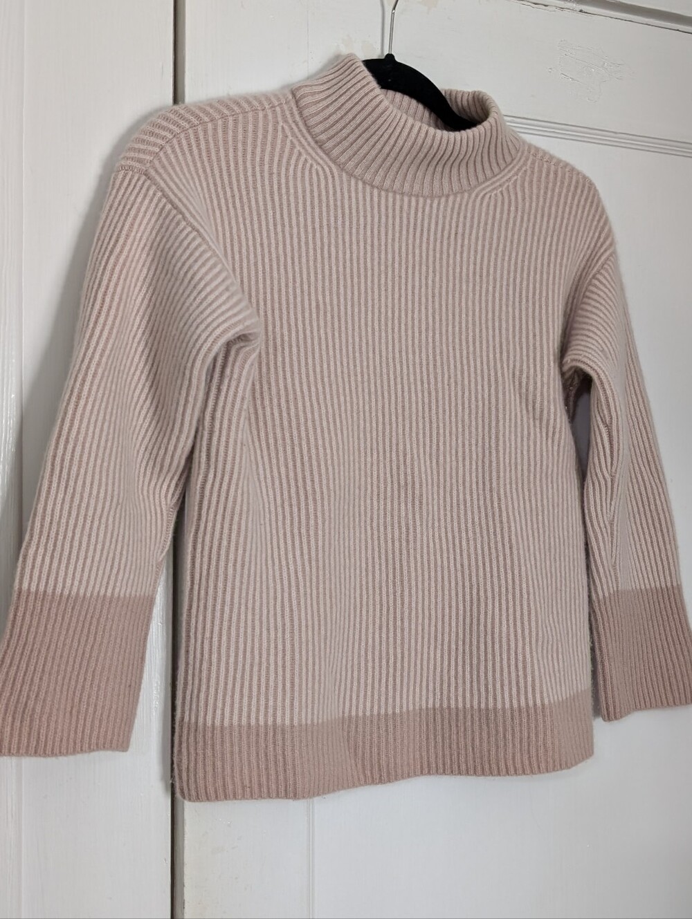 Haven Well Within Women's Medium 100% Recycled Cashmere Sweater Pink Mock Neck